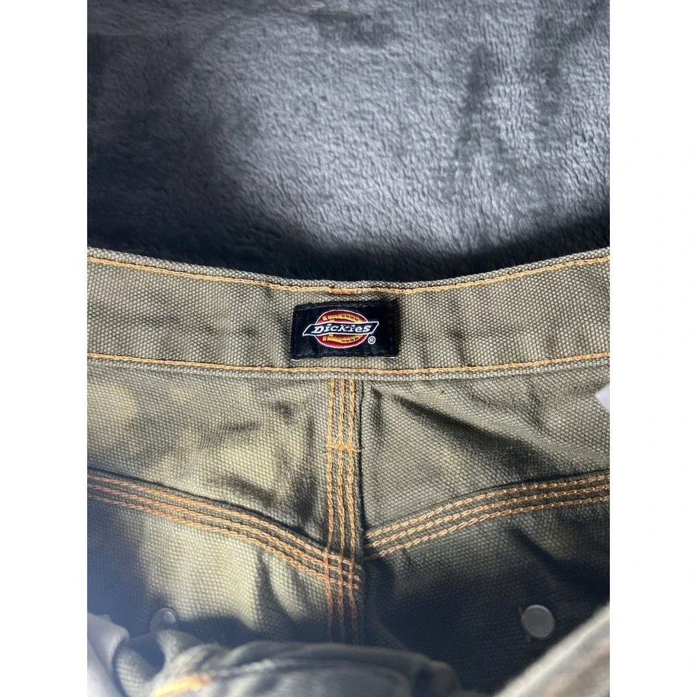 Dickies Pants Men Size 32x32 Green Straight Carpenter Work Double Knee Punk